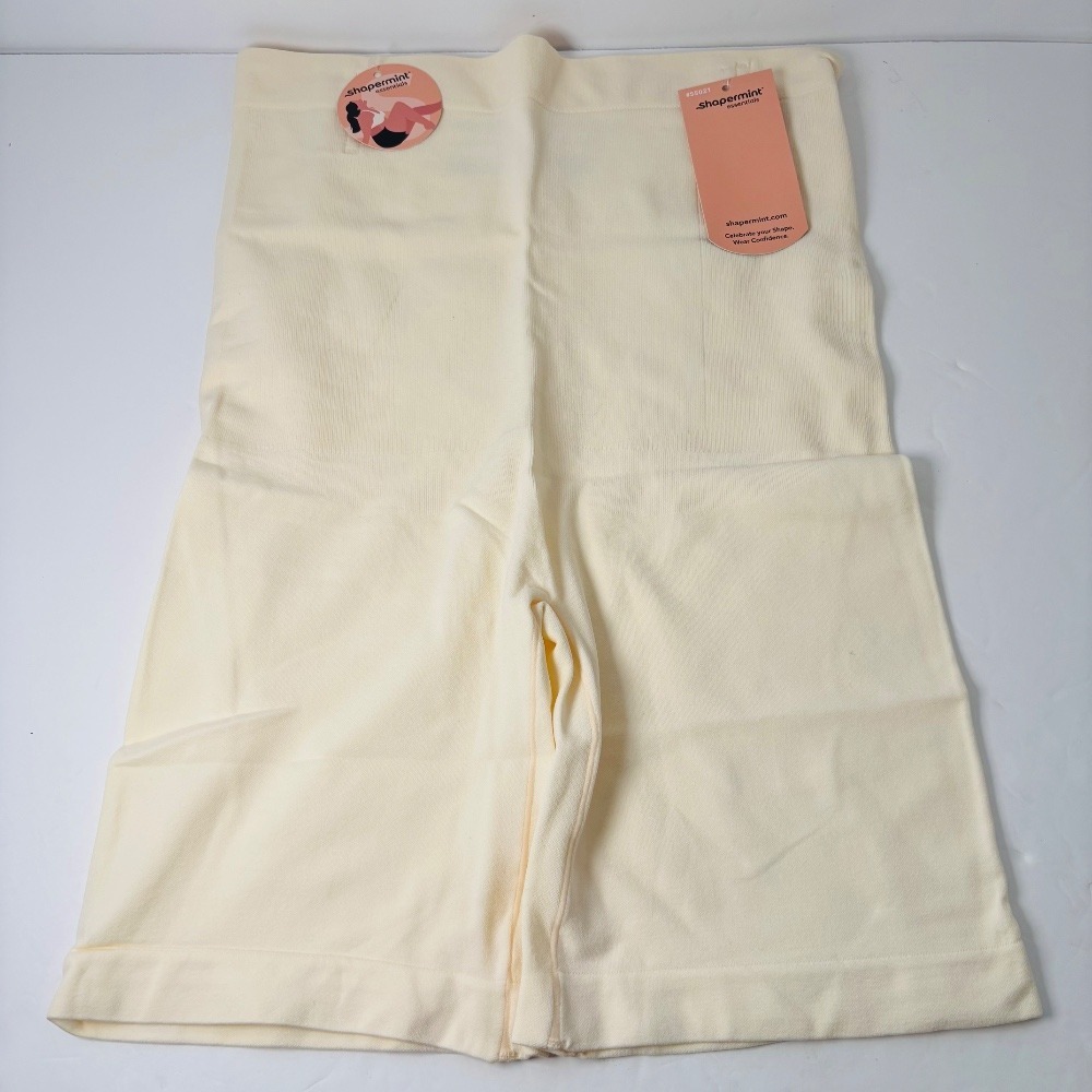 NWT‎ Shapermint Essentials Women's Size XL/2XL High Waisted Shaper Short Cream